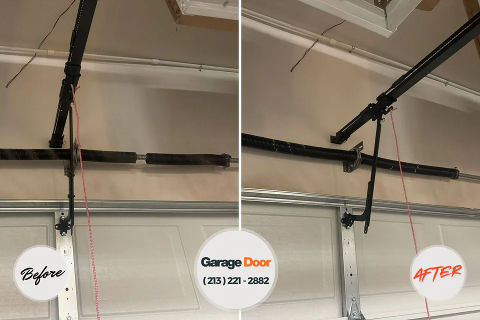 Before and after: garage door repair Lavallette, NJ